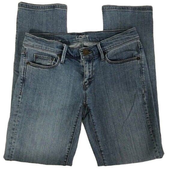 Ann Taylor LOFT Modern Cuffed Crop Skinny Jeans | Women's Size 25/0 - Picture 1 of 6